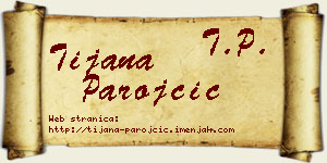 Tijana Parojčić vizit kartica